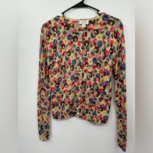 LOFT Women's Multicolor Floral Sweater